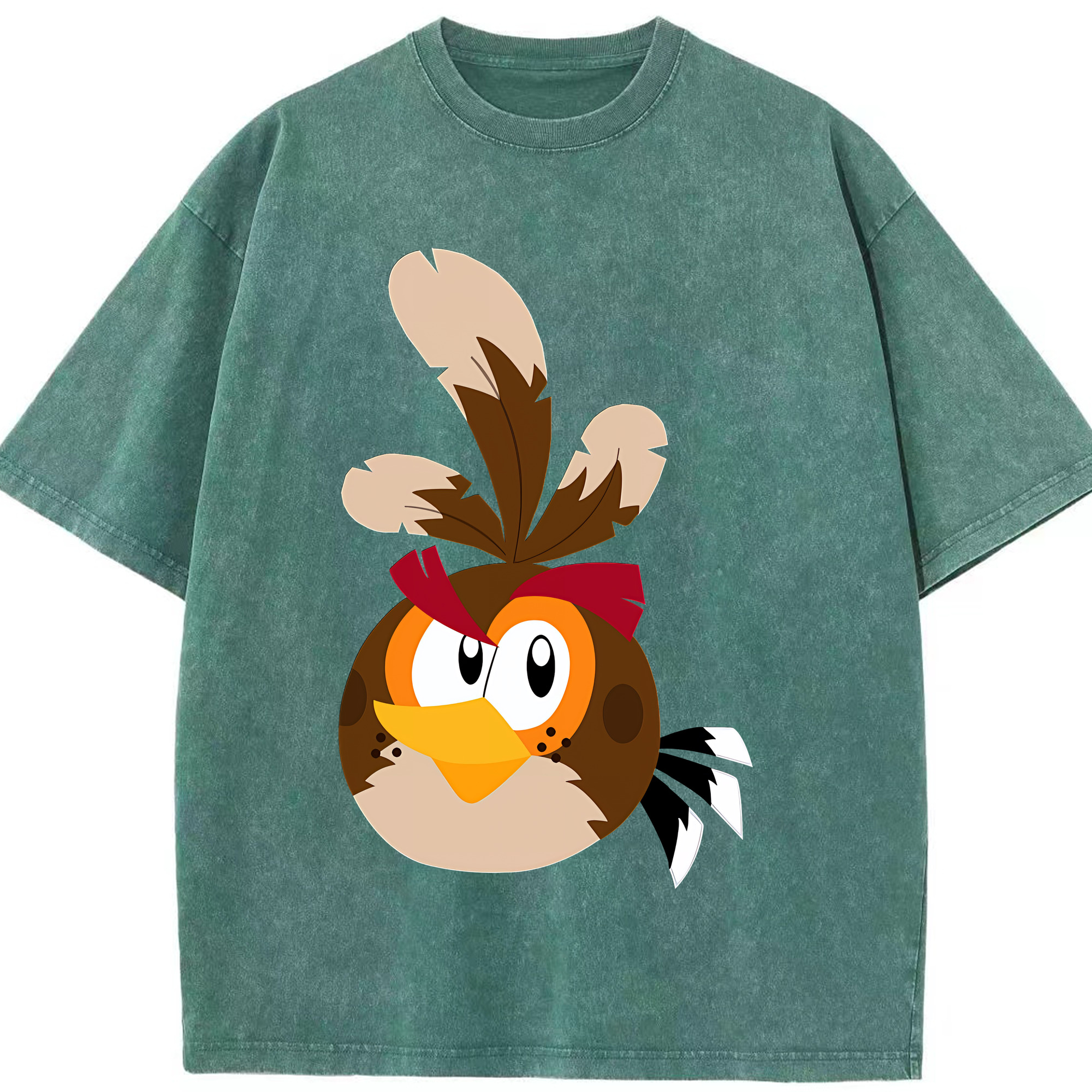 （画像用） Angry Birds アングリーバード 綿100% ヴィンテージ風 半袖Tシャツ（フロントプリント）
